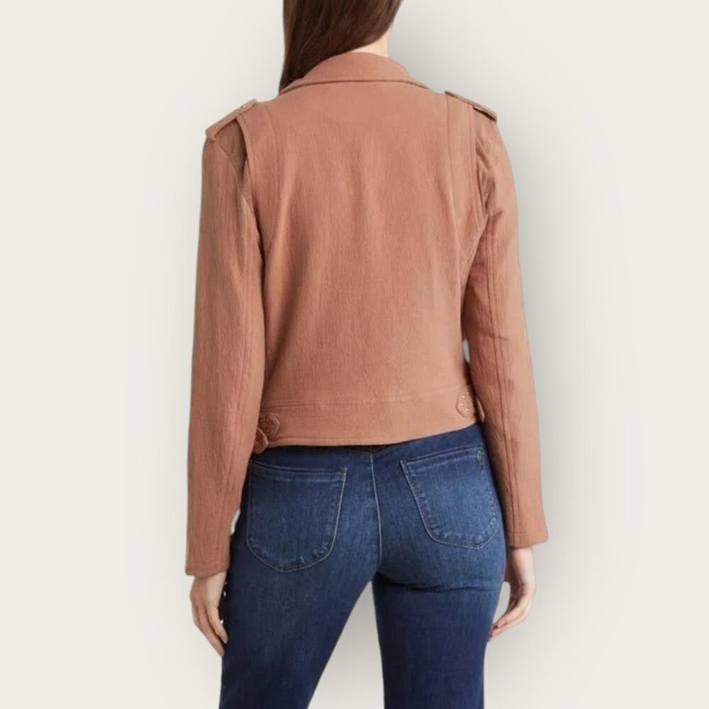 NWT | BlankNYC | Textured Moto Tan Jacket | Chai Tea | Small - Picture 3 of 16
